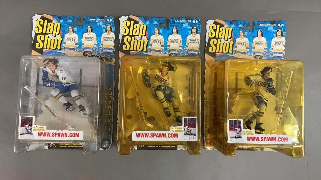 3pc NIP McFarlane Slap Shot Bloody Variant Figures