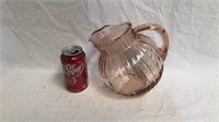 Pink depression glass pitcher