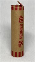 Of) roll of wheat pennies