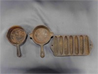 Vintage Cast Iron Corn Cob Muffin Mold Pan 8" Long