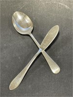 Miscellaneous Spoon - EPNS and a butter knife - V