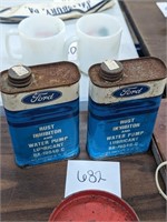 Pair of Ford Lubricant Cans