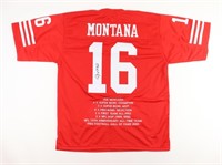 Autographed Joe Montana Highlight Stat Jersey