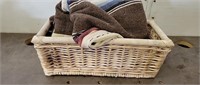 Vintage Throw Blanket & Basket