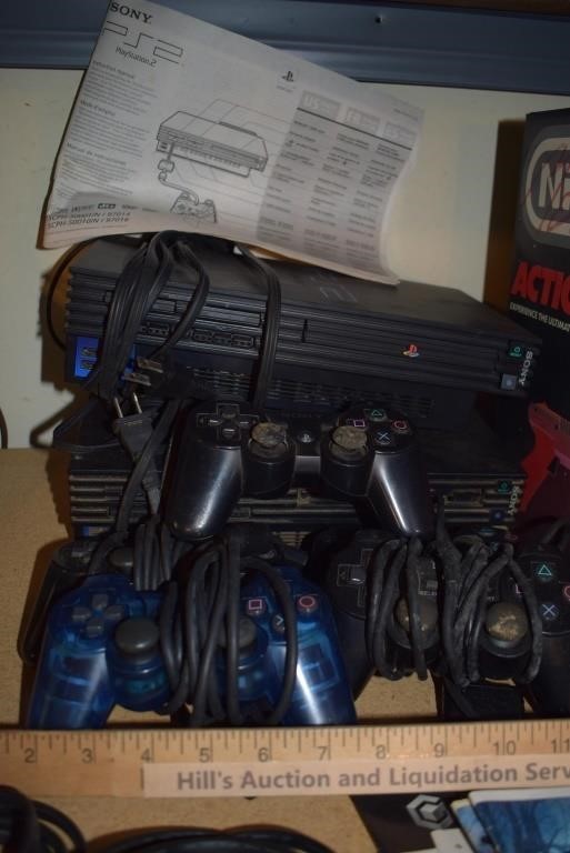 Two Playstation 2 PS2 Consoles w/ Controllers