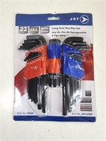 NEW Jet Long Arm Hex Key Set SAE/Metric 22pcs
