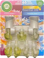 Air Wick 7 Scented Oil Refills & Warmer, (Summer
