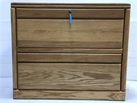 Solid wood filing cabinet with keys