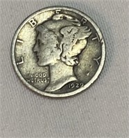 1929 Mercury Dime