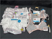 LOT OF 7 BEGINNER BRA  AND PANTY SETS (L, XL, 34)