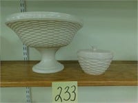 Longaberger Woven Reflections Compote & Small -