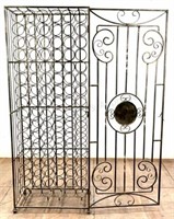 Traditional Style Iron 96-bottle Wine Cage Case