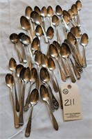 set of spoons,  some appear sterling silver