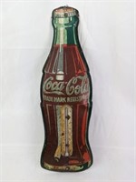Vintage Die Cut Coca Cola Advertising Thermometer