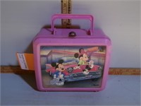 Plastic Mickey Diner Lunch Box w/ Thermos