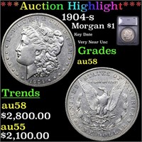 ***Auction Highlight*** 1904-s Morgan Dollar $1 Gr