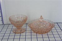 3 PINK GLASS PIECES