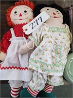 (2) Handmade Raggedy Ann Dolls