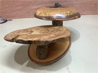 Toad Stool Centre piece - Toad is handmade by Leo'