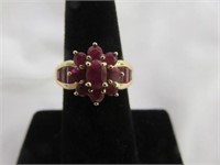 14KT GOLD AND RUBY RING SZ 5.5