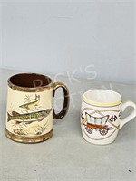 2 vintage ceramic mugs