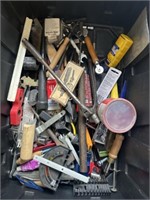 Tote of miscellaneous tools
