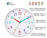 WISE HEDGEHOG Telling Time Teaching Clock