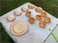 12 pieces assorted Fire King Dishes