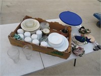 Flat of Dishes, Tupperware Bowl,