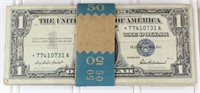 (50) 1957 $1 Silver Certificates