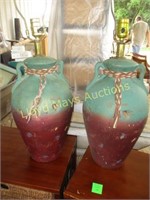 Pair of Southwest Style Ceramic Table Lamps