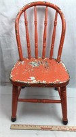 Orange Wood Child's Chair