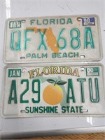 Florida 1998 & 2000 License Plates