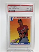 1991 Score Chipper Jones #671 PSA 10 RC