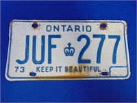 Single License Plate Ontario