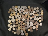 LARGE LOT OF FOREIGN COINS