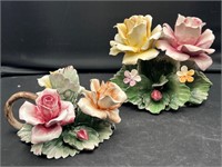 Vintage Capodimonte Italy Floral