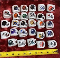 Miniature Tiny NFL Team cups porcelain