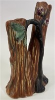 1920s Weller Warwick Woodcraft Double Bud Vase