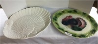 2 pcs. Ceramic Turkey Platters