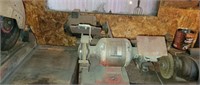 Bench grinder and motor