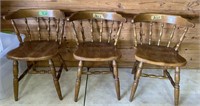 3 maple kitchen chairs