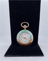 Antique Enamel Swiss Silver Case Pocket Watch