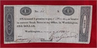 1819 - $1 Demand Note - Worthington, OH