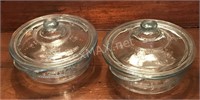 (2) Casseroles with Knob Covers