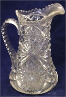 Pressed glass pitcher