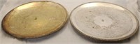 2 Silver plate serving platters