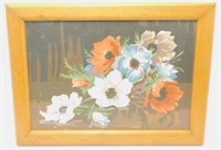 * Vintage Framed Poppy Paint By Number