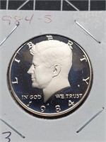 1984-S Clad Proof Kennedy Half Dollar