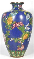 Large Vintage Chinese Floral Cloisonne Vase.